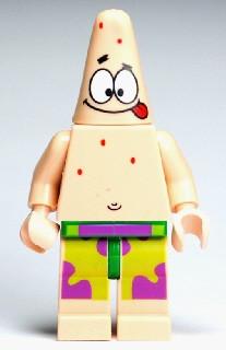 LEGO Minifigure-Patrick - Tongue Out-SpongeBob SquarePants-BOB022-Creative Brick Builders